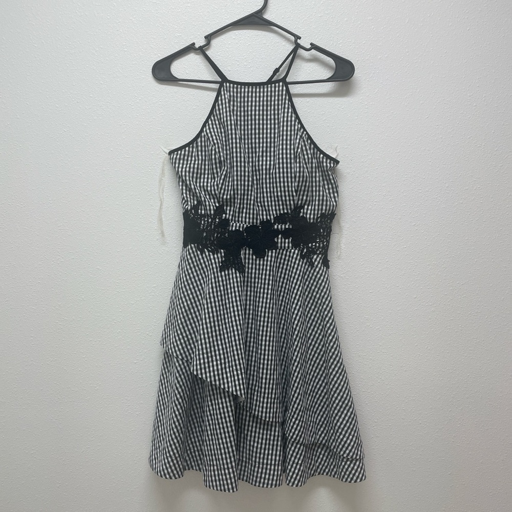 Speechless Black and White Gingham women’s Dress. Size M